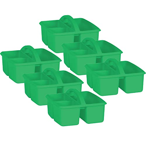 המורה יצר משאבים קאדי אחסון פלסטיק ירוק, חבילה של 6