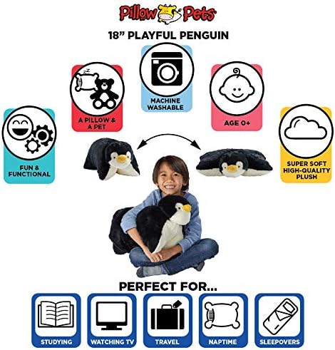 כרית חיות מחמד מקור ממולא בעלי החיים בפלאש צעצוע 18& 34;, שובב פינגווין, גדול