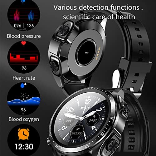 שעון חכם של Byikun עם אוזניות, שעון כושר של שעון Bluetooth בגודל 1.28 אינץ