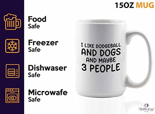 אילוף כלבים ספל קפה 15oz לבן - Dogeball ו- Dogs