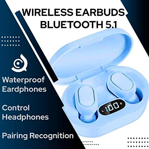 קובאקו אלחוטית אוזניים אלחוטיות Budsbluetooth 5.1 באוזניות משקל קלות באוזן מיקרופון מובנה, IPX4 אטום למים, אוזניות חיבור למרחקים ארוכים של Premium עם מארז טעינה