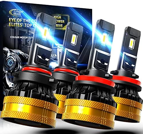 מנוע קוגר Ultimate H11 9005 נורות LED, 22000LM 110W מיקוד גבוה H8 H9 HB3 בהיר במיוחד 6500K ערכת המרה לבנה קרירה - קרן מתכווננת, החלפת הלוגן