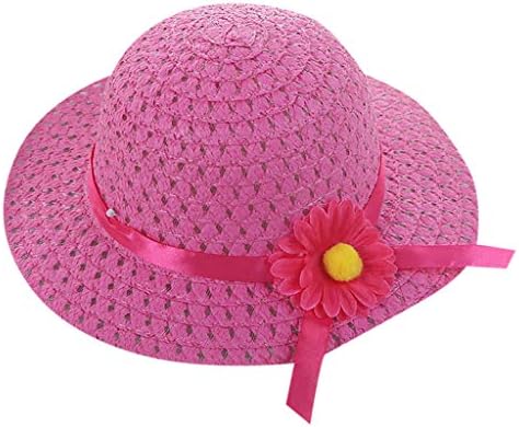כובעי שמש קש פרחים לילדים לילדים קיץ כובע מגן כובע נעים קלאסי חוף חוף Huarache לילדים