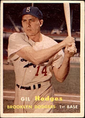 1957 Topps 80 Gil Hodges Brooklyn Dodgers VG Dodgers