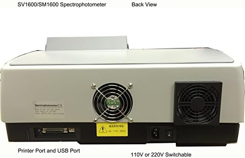 Azzota SM-1600, 4nm מתקדם ספקטרופוטומטר UV-vis, טווח אורך גל: 190-1100 ננומטר