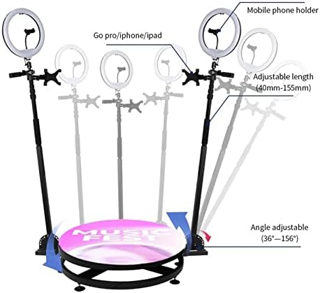 AFGZQ 360 Photobooth מכונת תנועה איטית סיבוב פלטפורמת Selfie ניידת ספין תאי צילום עמדת אירועים/מסיבה/בידור חתונה