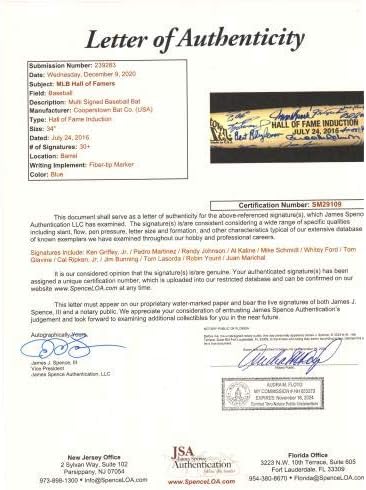 MLB Hall of Famers עטלף חתימה עם חתימות מרובות - JSA SM29109 - עטלפי MLB עם חתימה