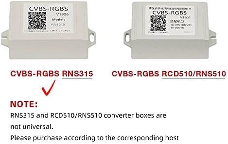 SZMWL CVBS RGB מתאם ו- AV ל- RGB Converter מתאם עבור vW RNS315 מצלמה אחורית