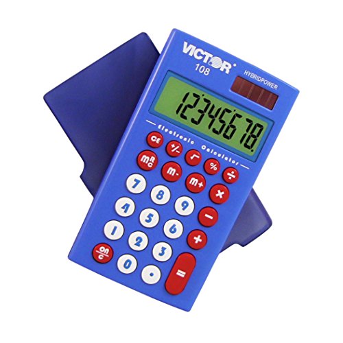VICTOR VCT108TK-A1 108 ערכת מחשבון של מורה, כחול, אדום ולבן