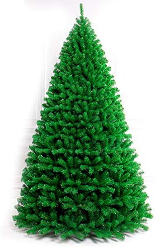 עץ חג המולד מלאכותי של DLPY Premium עצים מעוטרים בעמידה ברגליים מתכתיות לא מנותקות לקישוטים מסורתיים ירוקים פנימיים 7.8ft