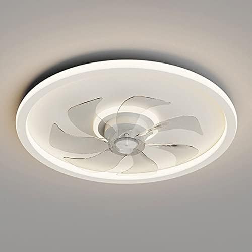 מאוורר תקרה לבן אלגנטי לבן עם אור 6 מהירות מאוורר תקרה אור מודרני מאוורר אורות תקרה