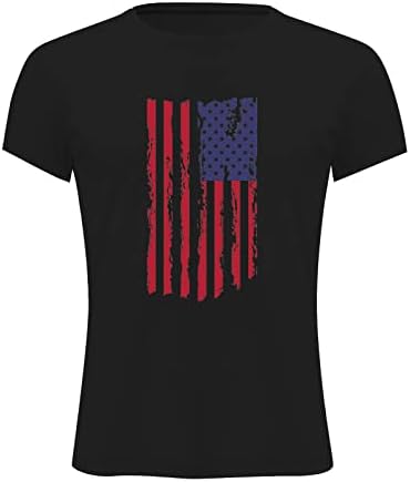 חולצות טריקו ליום העצמאות של XXBR לגברים, ספורט דגל אמריקאי הדפס כוכבי טריקו שרוול קצר ופסים חולצות ספורט מדפיסות חולצת טי משלך