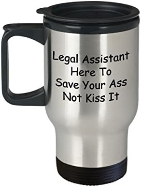 הכי טוב מצחיק עוזר משפטי ייחודי קפה ספל נסיעות ספל פלאגלי תה רעיון מושלם לגברים עוזרת משפטית כאן כדי להציל את התחת שלך לא לנשק את זה
